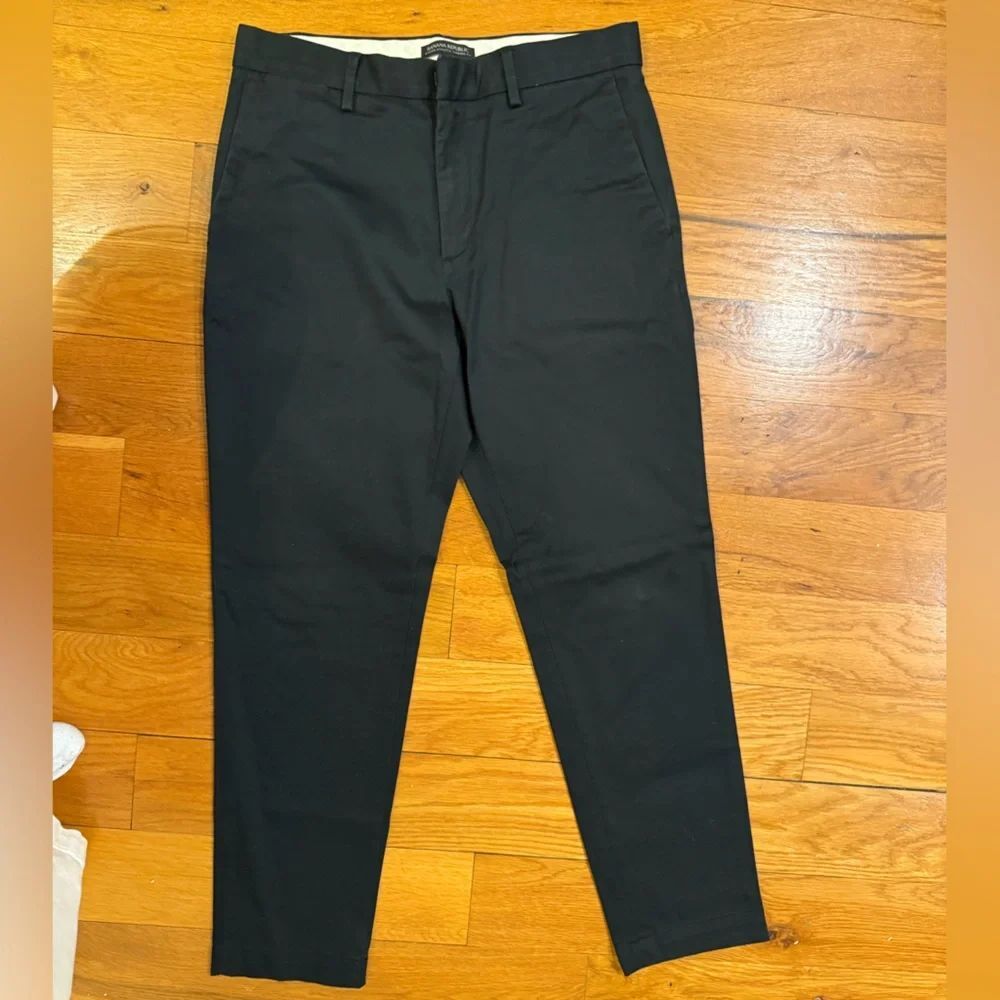 Banana Republic Men's Dark Black Chinos